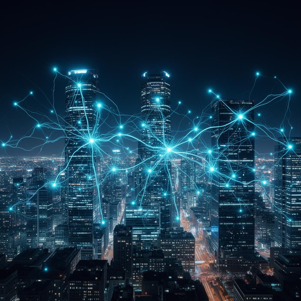 Connected futuristic city